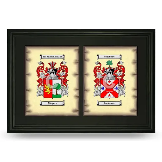 Double Coat of Arms Framed - Black