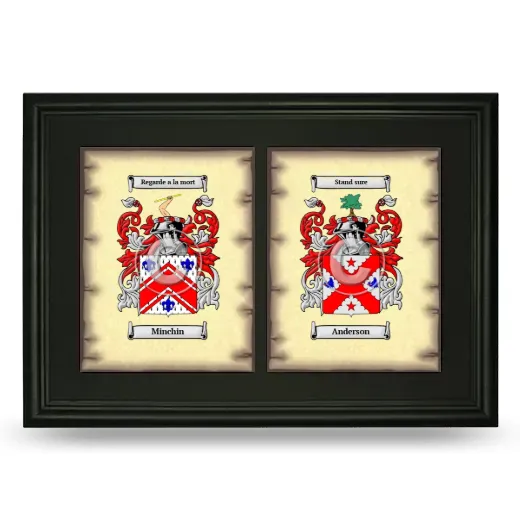 Double Coat of Arms Framed - Black