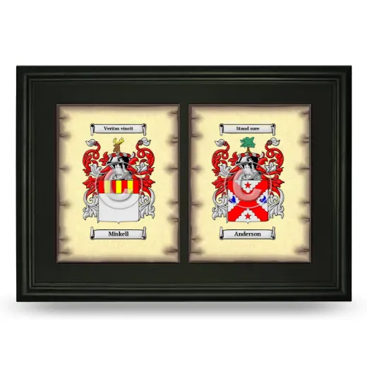 Double Coat of Arms Framed - Black