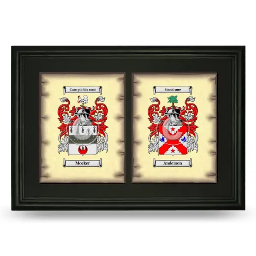 Double Coat of Arms Framed - Black