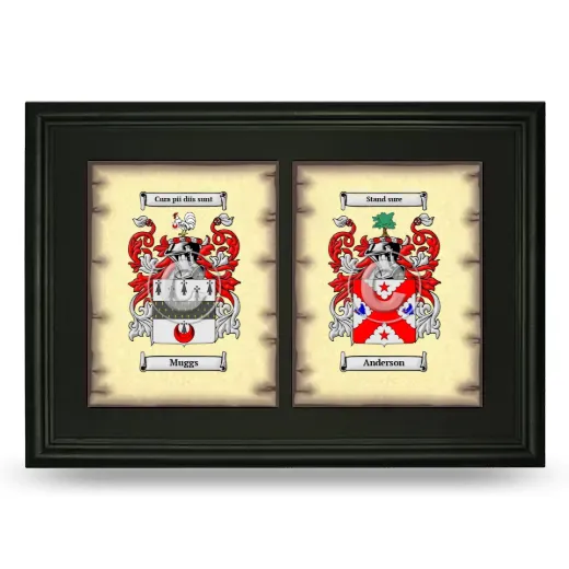 Double Coat of Arms Framed - Black