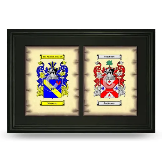 Double Coat of Arms Framed - Black