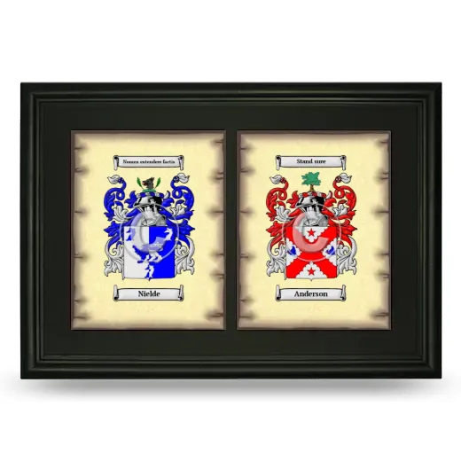 Double Coat of Arms Framed - Black