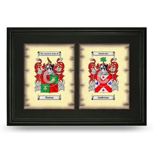 Double Coat of Arms Framed - Black