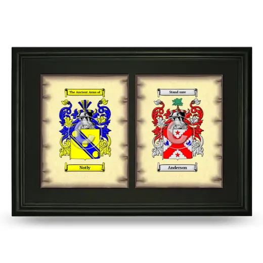 Double Coat of Arms Framed - Black