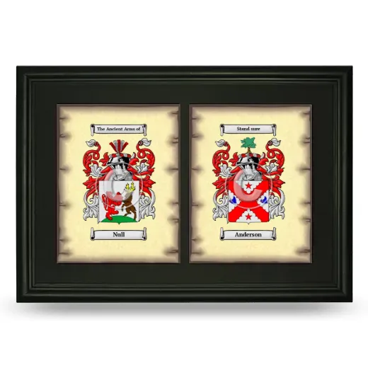 Double Coat of Arms Framed - Black