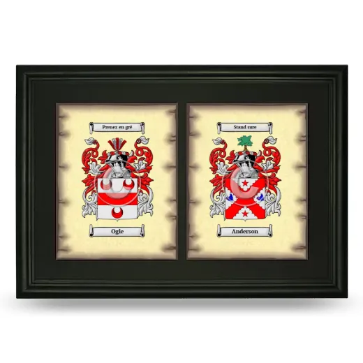 Double Coat of Arms Framed - Black
