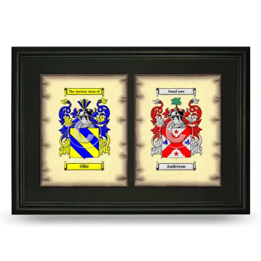 Double Coat of Arms Framed - Black