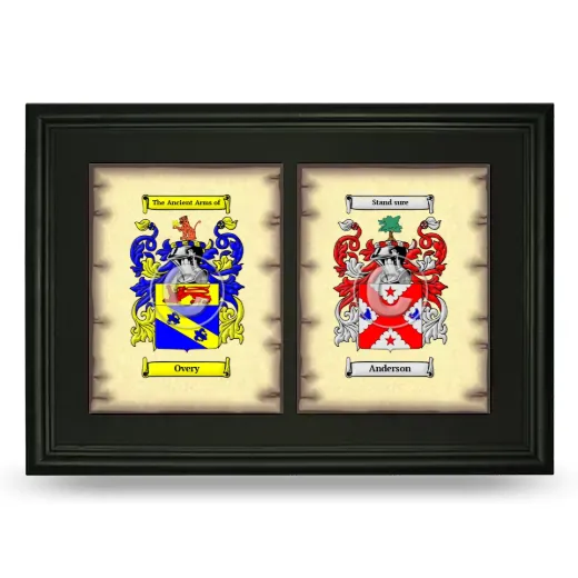 Double Coat of Arms Framed - Black