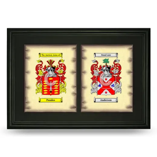 Double Coat of Arms Framed - Black