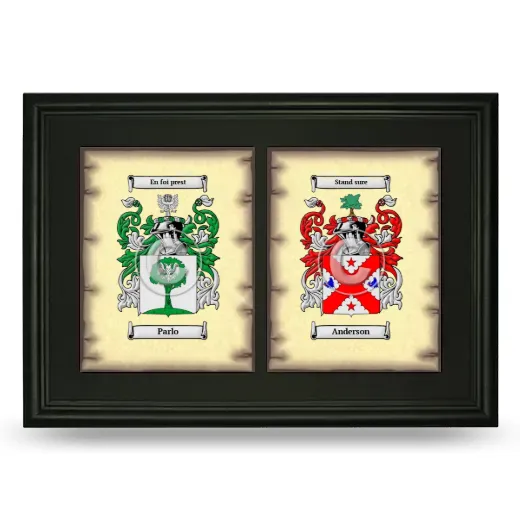 Double Coat of Arms Framed - Black