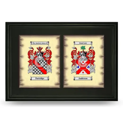 Double Coat of Arms Framed - Black