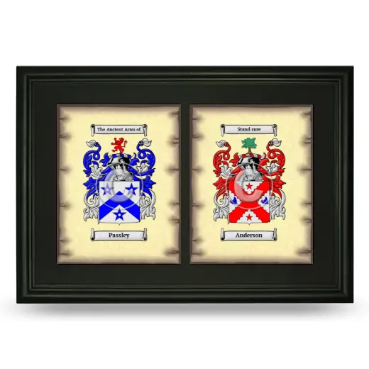 Double Coat of Arms Framed - Black