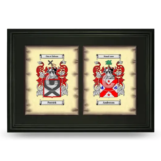 Double Coat of Arms Framed - Black