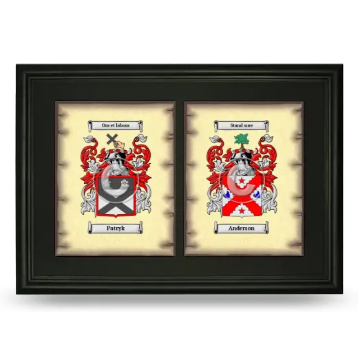 Double Coat of Arms Framed - Black