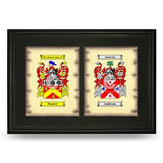 Double Coat of Arms Framed - Black
