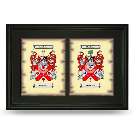 Double Coat of Arms Framed - Black