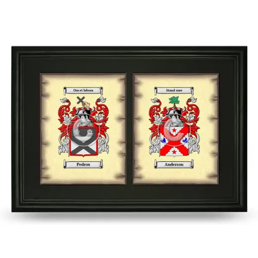 Double Coat of Arms Framed - Black
