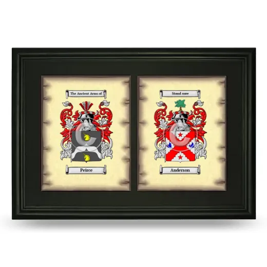 Double Coat of Arms Framed - Black
