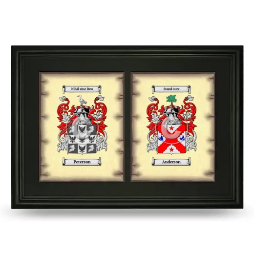 Double Coat of Arms Framed - Black