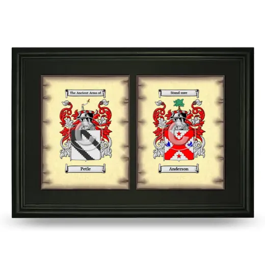 Double Coat of Arms Framed - Black