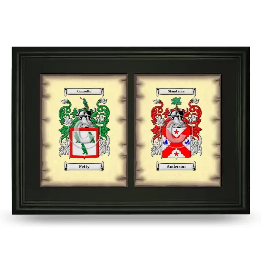 Double Coat of Arms Framed - Black