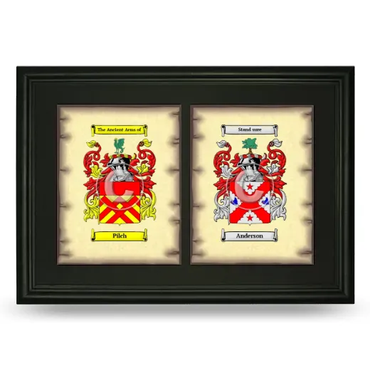 Double Coat of Arms Framed - Black