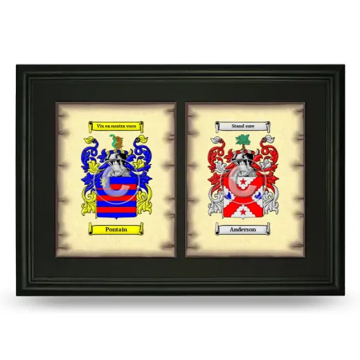 Double Coat of Arms Framed - Black