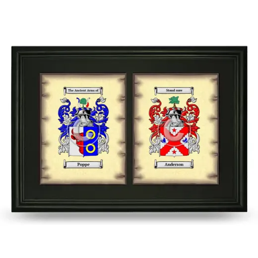 Double Coat of Arms Framed - Black