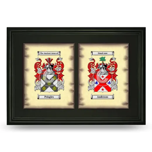 Double Coat of Arms Framed - Black