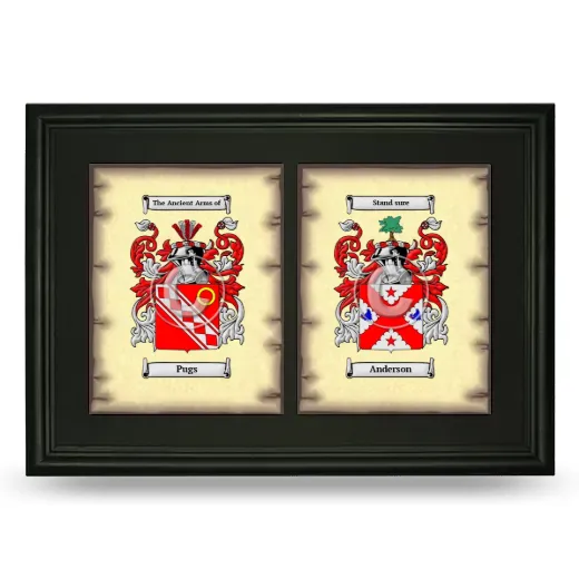 Double Coat of Arms Framed - Black