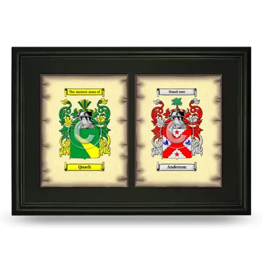 Double Coat of Arms Framed - Black