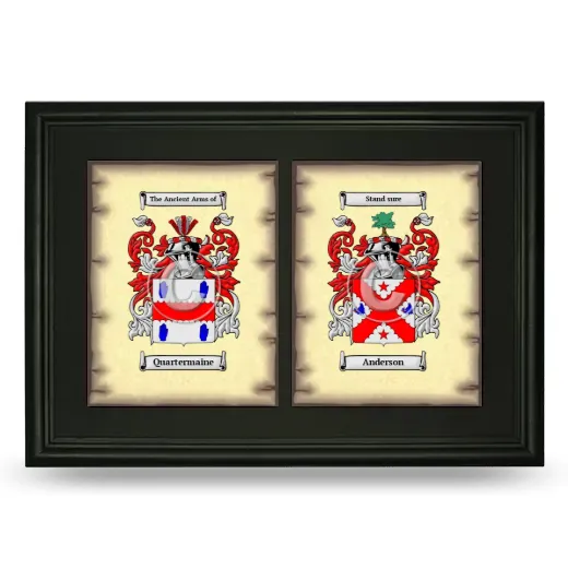 Double Coat of Arms Framed - Black