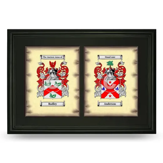 Double Coat of Arms Framed - Black