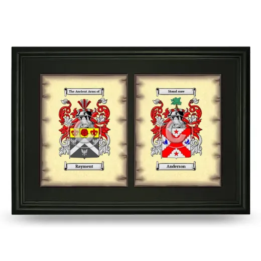 Double Coat of Arms Framed - Black