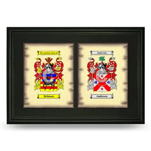 Double Coat of Arms Framed - Black