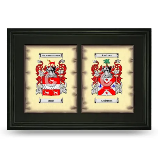 Double Coat of Arms Framed - Black