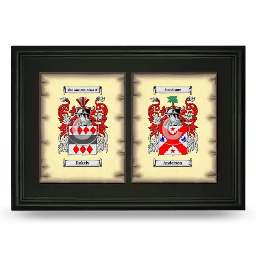 Double Coat of Arms Framed - Black