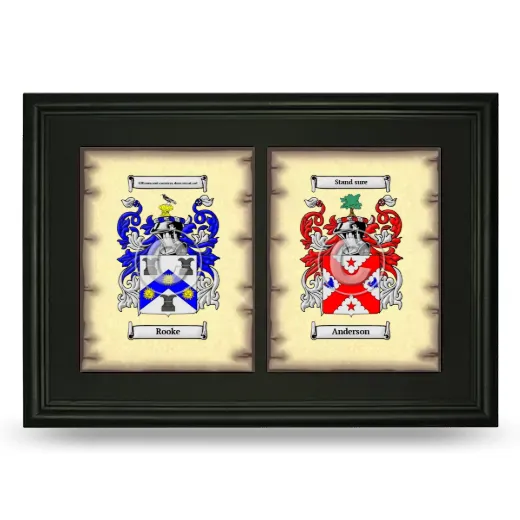 Double Coat of Arms Framed - Black