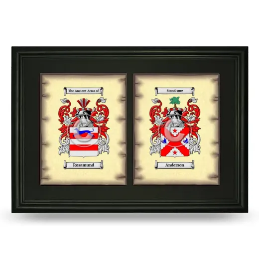 Double Coat of Arms Framed - Black