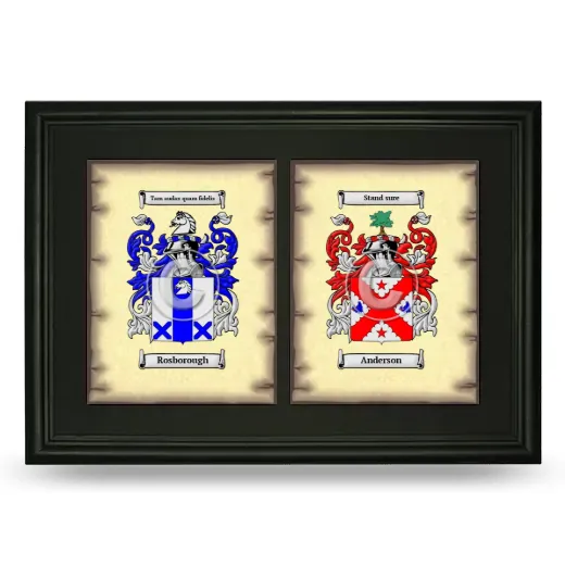 Double Coat of Arms Framed - Black
