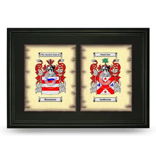 Double Coat of Arms Framed - Black