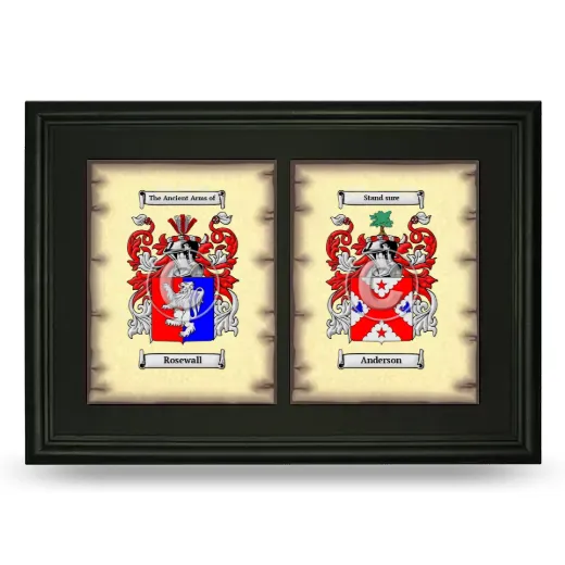 Double Coat of Arms Framed - Black
