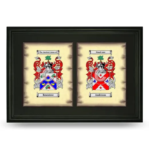 Double Coat of Arms Framed - Black