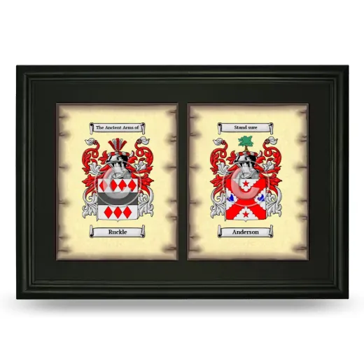 Double Coat of Arms Framed - Black