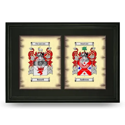 Double Coat of Arms Framed - Black