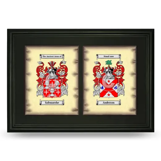 Double Coat of Arms Framed - Black