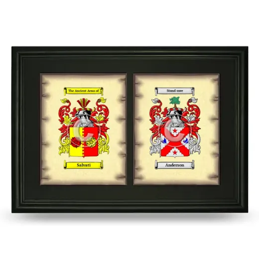 Double Coat of Arms Framed - Black
