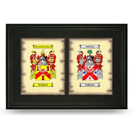 Double Coat of Arms Framed - Black