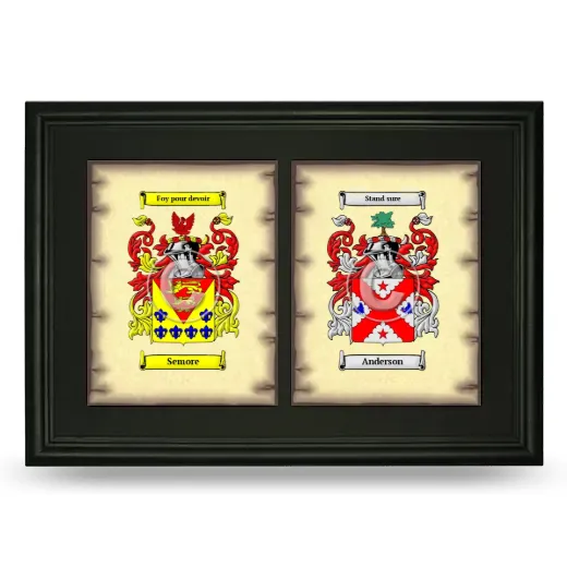 Double Coat of Arms Framed - Black